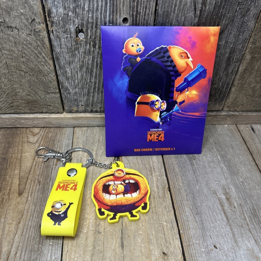 Genuine Despicable Me 4 Bag Charm Keychain -‎ Limited Edition Promo - New
